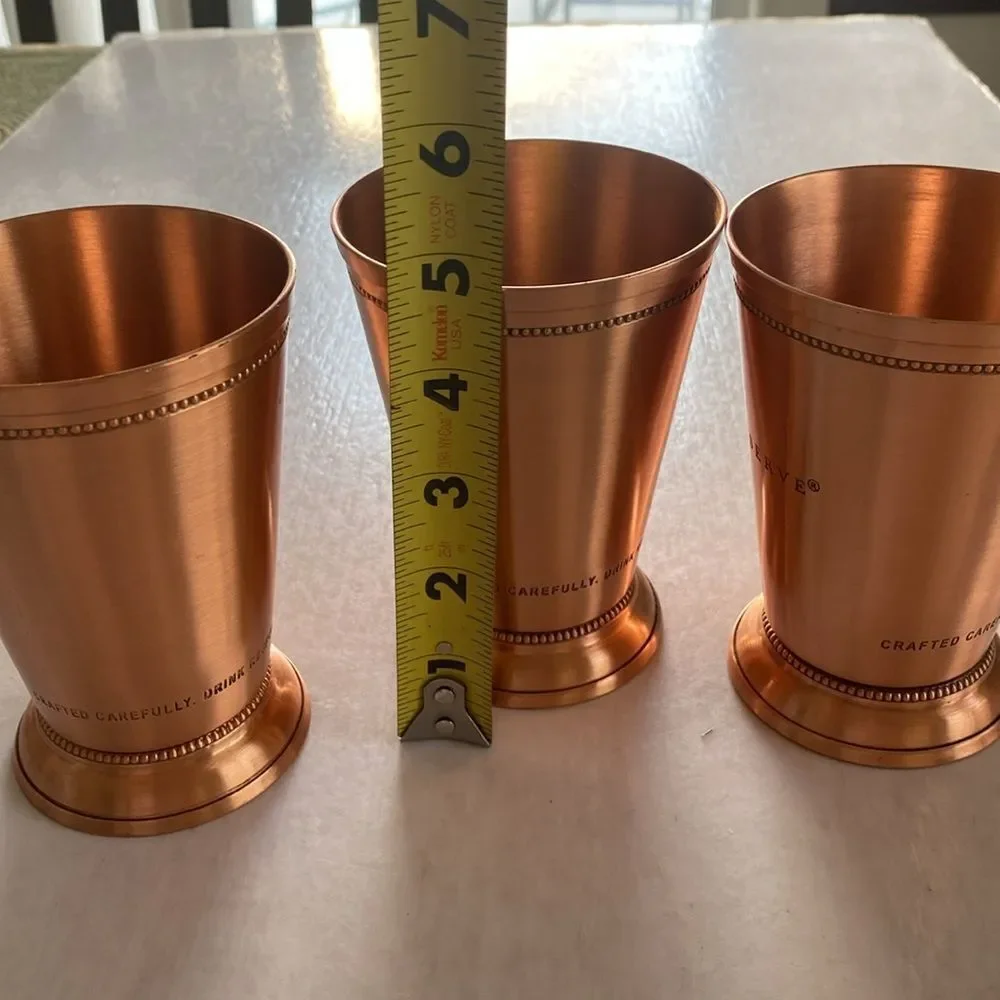 WOODFORD RESERVE Pure Copper Mint Julep Glass (3 glasses)